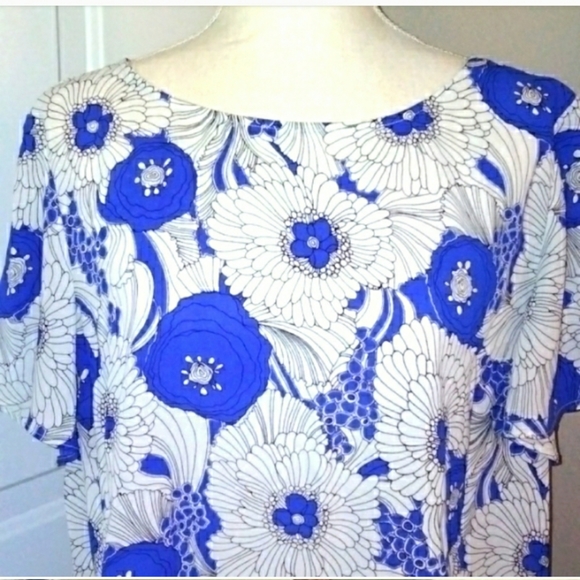 Talbots Floral Blouse Size XL - Picture 2 of 7